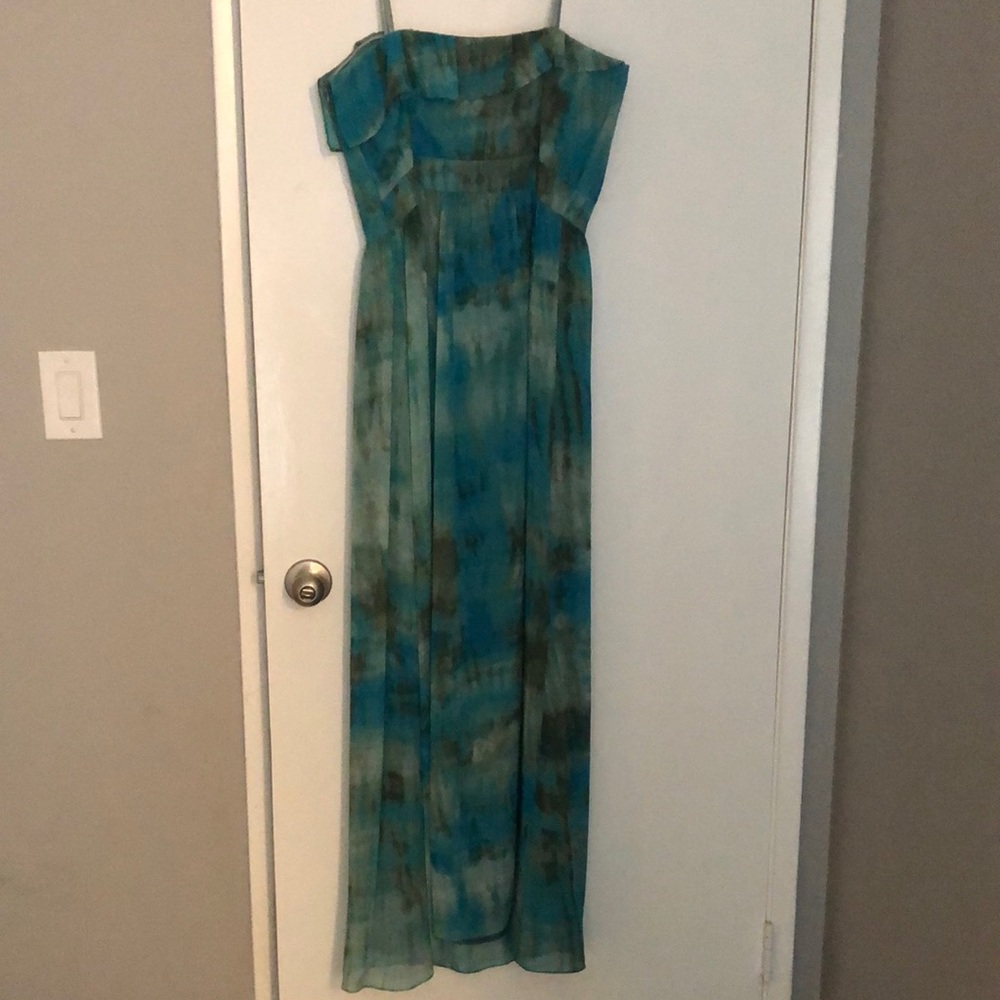 Antonio Melani Tie-dye maxi dress, Size 10, Color Blue/Green